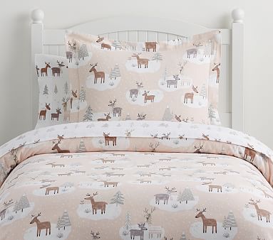 Pottery Barn Kids Rudolph And Bumble Flannel Pillow Sham Organic Cotton Standard 