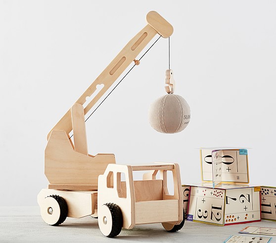 wooden crane toy