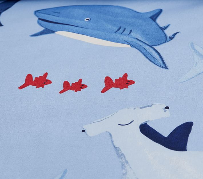 Shark Kids' Duvet Cover Pottery Barn Kids