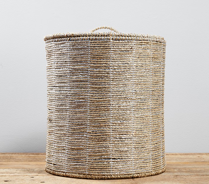 Silver Rope Hamper Nursery Storage Pottery Barn Kids