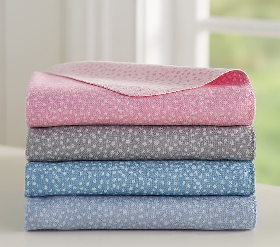 Pink 100x120cm SIBONA Luxury 100% Cotton Cot Bed Throw Baby Blanket 