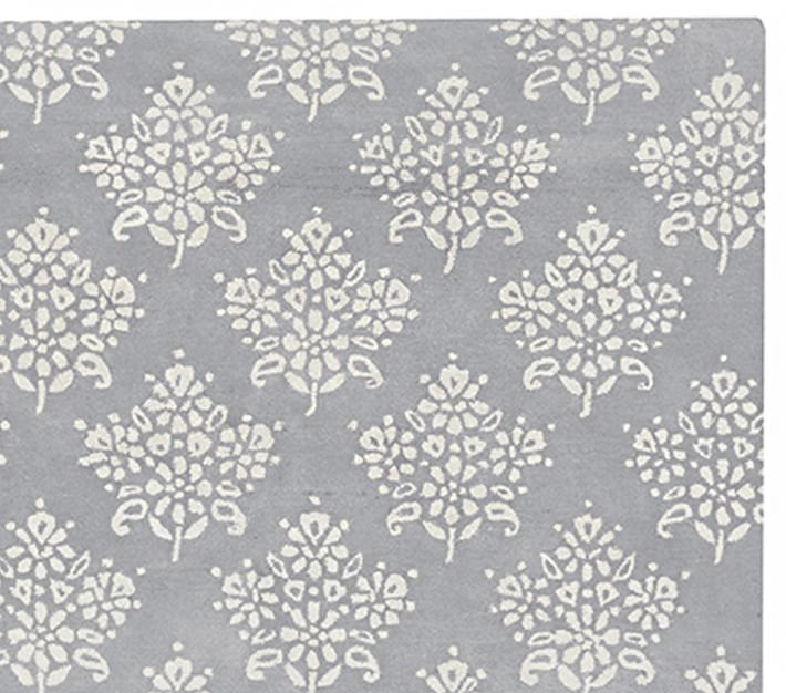 Floral Bouquet Rug - Gray | Patterned Rugs | Pottery Barn Kids