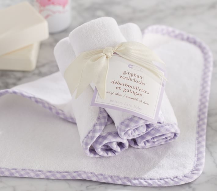 Gingham Kids Washcloth Sets Pottery Barn Kids