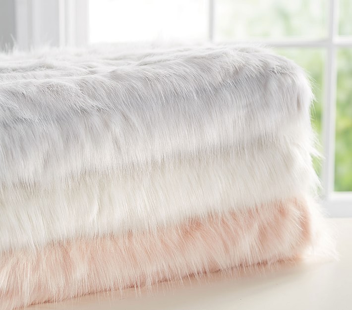 Monique Lhuillier Channel Faux-Fur Kids Blanket | Pottery Barn Kids Monique Lhuillier Channel Faux-Fur Kids Blanket | Pottery Barn Kids