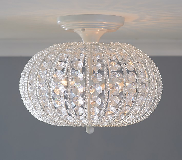 Clear Acrylic Round Kids Flush Mount Light Pottery Barn Clear Acrylic Round Kids Flush Mount, Flush Mount Chandeliers For Bedroom