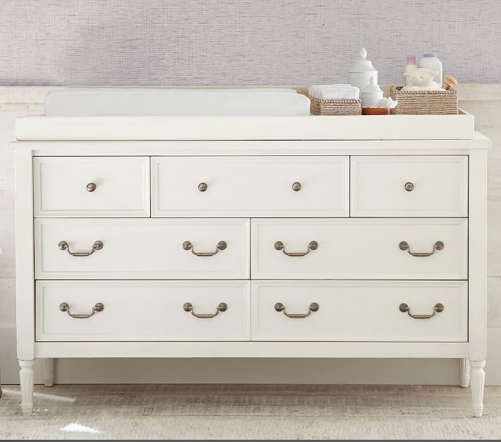 Blythe Extra Wide Changing Table Dresser & Topper Pottery Barn Kids