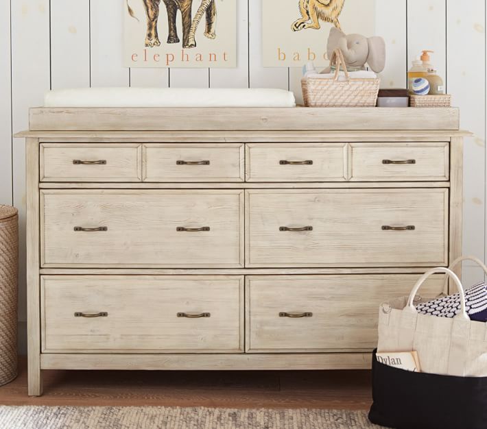 Rory Extra Wide Changing Table Dresser & Topper Pottery Barn Kids