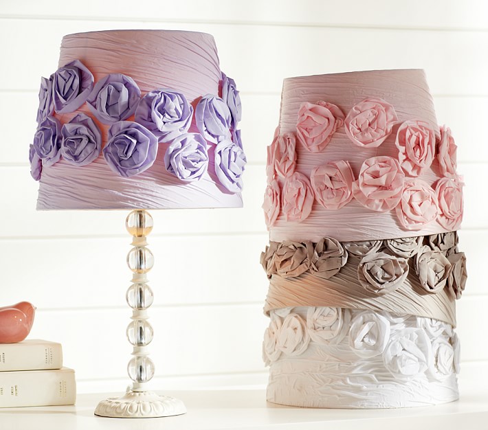 Gathered Rose Shade Kids Lamp Pottery Barn Kids