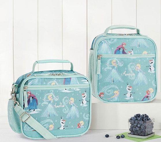 Disney Girls Frozen Black/Gold Backpack with Lunch Kit 