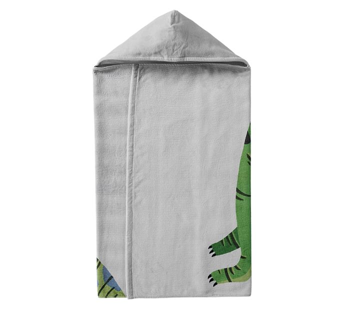 T Rex Hooded Beach Towel | Pottery Barn Kids