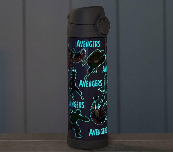 Marvel GlowintheDark Avengers Kids Water Bottles & Thermos Pottery