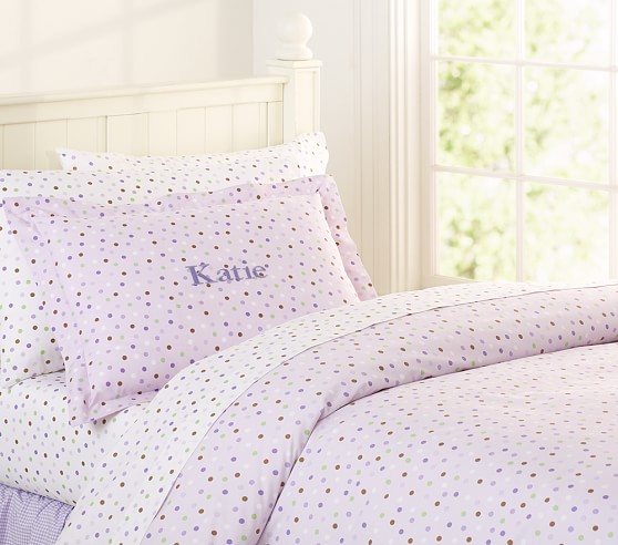 pottery barn polka dot duvet