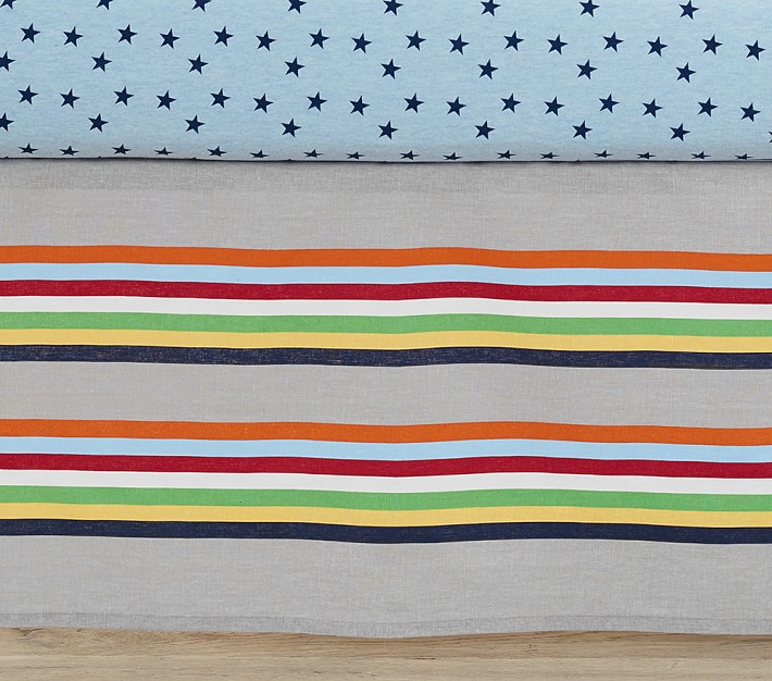 Camden Stripe Crib Skirt Pottery Barn Kids