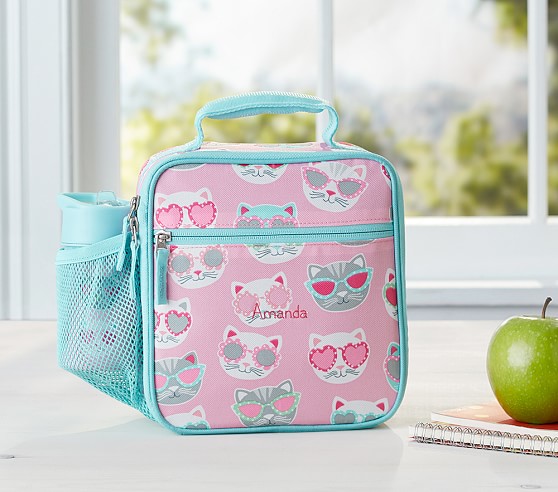 Planetbox Rover Kitty Cat Case Bag Pottery Barn Kids Pink Cats Lunchbag Lunchbox 