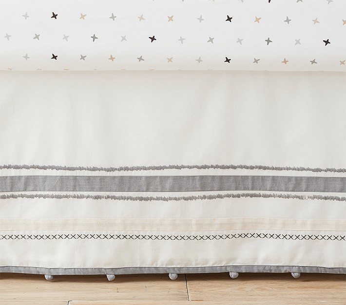 Organic Rowan Crib Skirt Pottery Barn Kids