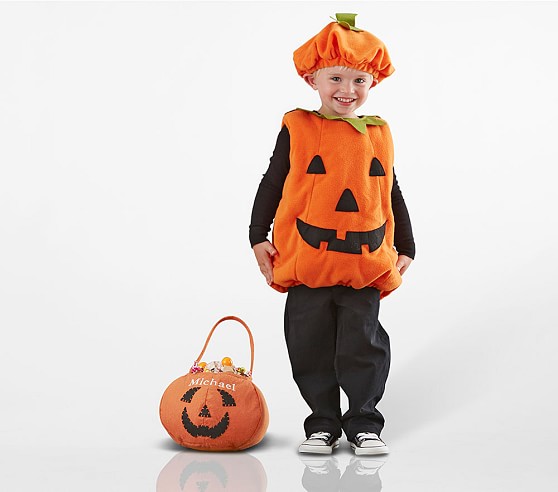 Pumpkin Costume Kids Childs Girls Boys Toddler Jack-o-lantern 24m-2T 3T-4T 