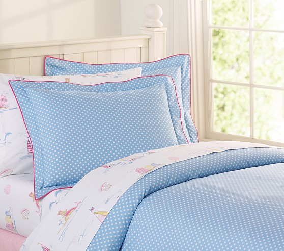 pottery barn polka dot duvet