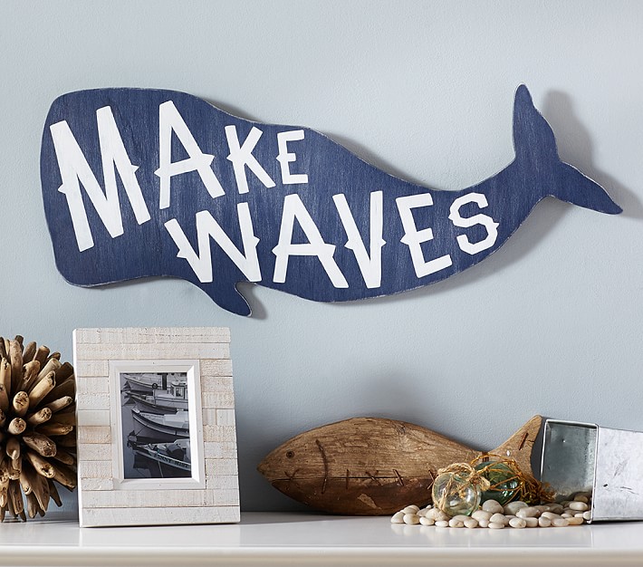 Whale Sentiment Wall Plaque Pottery Barn Kids