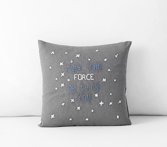 Handmade Star Wars Accent Throw Pillow 10" x 9” May The Force Be With You 