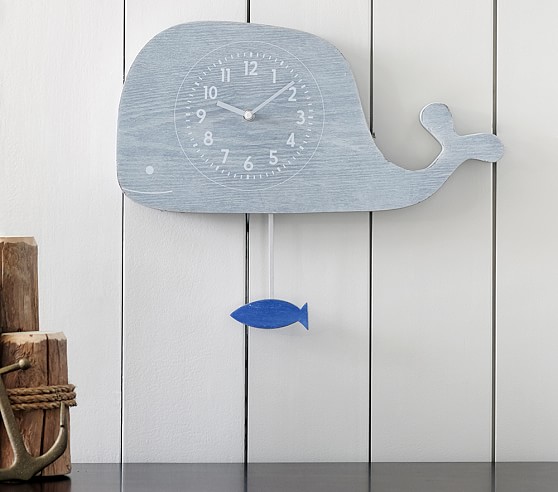Whale Mirrored Clock 