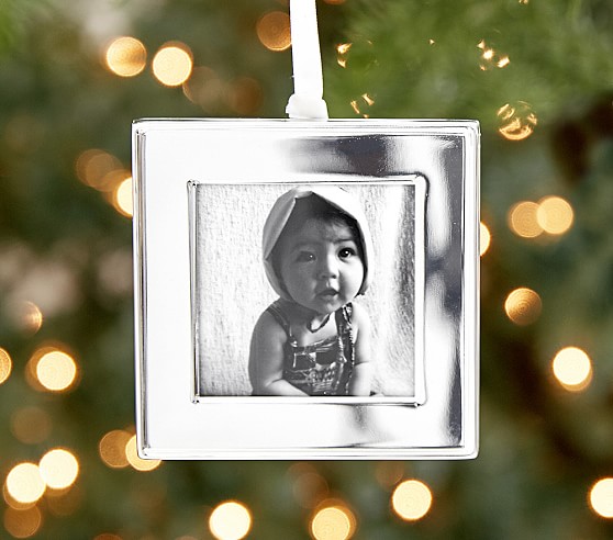 –NWT CRATE & BARREL BABY CARRIAGE PHOTO  FRAME ORNAMENT MEMORY LANE! 2018 