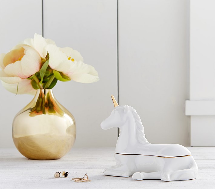 Unicorn Trinket Box Kids Room Decor Pottery Barn Kids