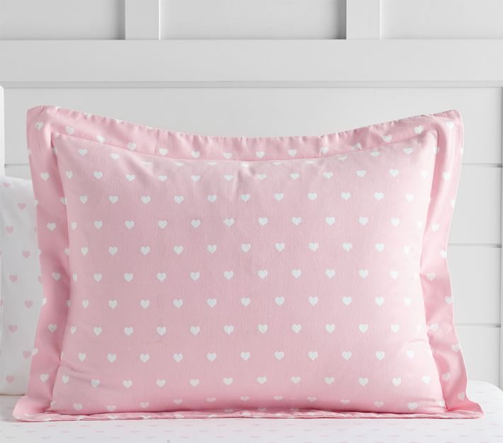 Heart Flannel Kids' Duvet Cover Pottery Barn Kids