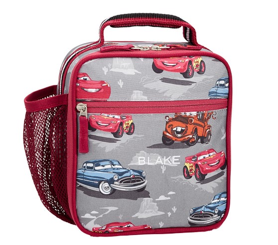 Disney Cars Lightning Mcqueen Metal Tin Lunch Box Carry All Bag NEW 