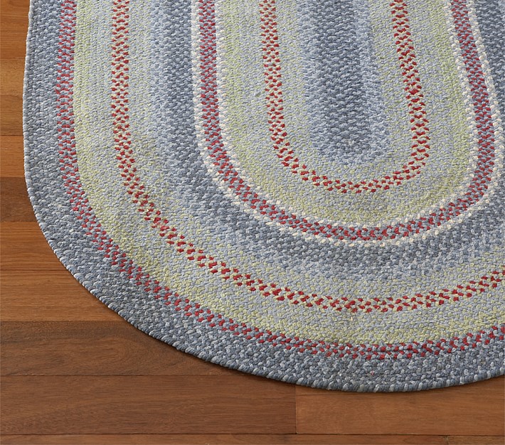Primary Chenille Braided Rug Swatch Pottery Barn Kids