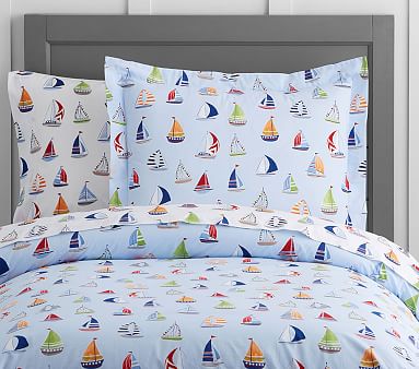 POTTERY BARN KIDS Free Shipping Sail Away Quilted Sham European Square 