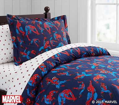 cot bed duvet cover spider man