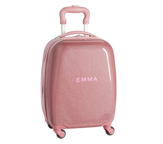 pink luggage