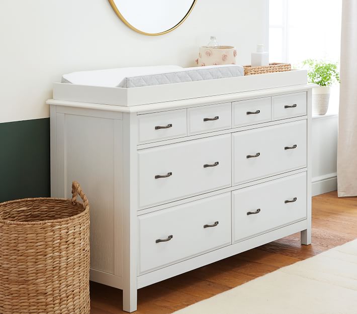 Rory Extra Wide Changing Table Dresser & Topper Pottery Barn Kids