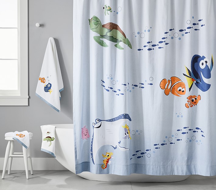 Disney and Pixar Finding Nemo Shower Curtain Pottery Barn Kids