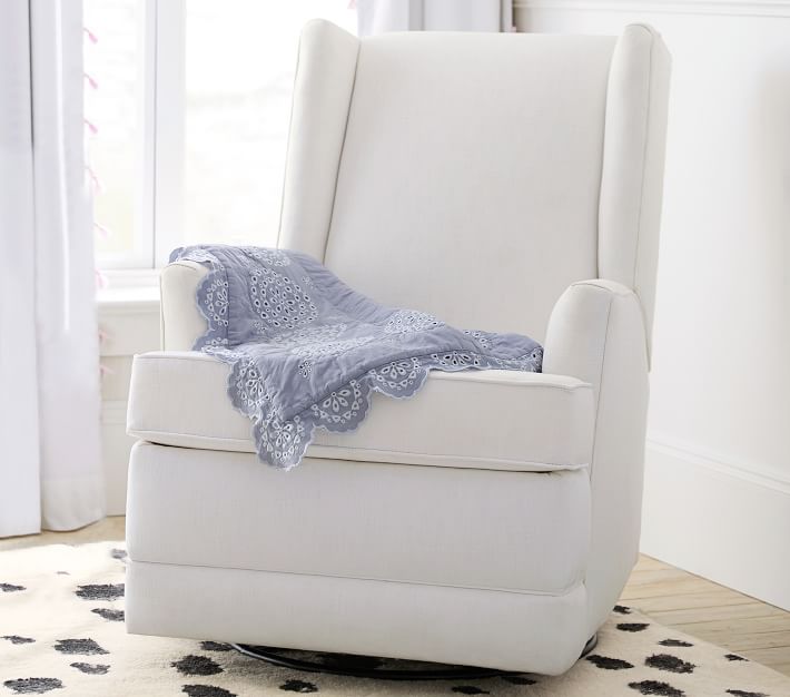 Modern Wingback Swivel Nursery Glider & Recliner Pottery Barn Kids