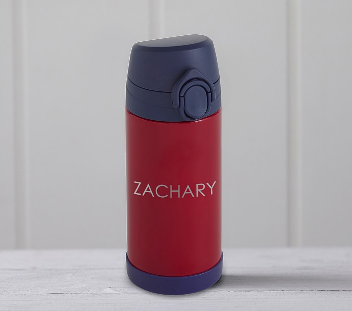 Mackenzie Red Navy Trim Solid Water Bottle Pottery Barn Kids