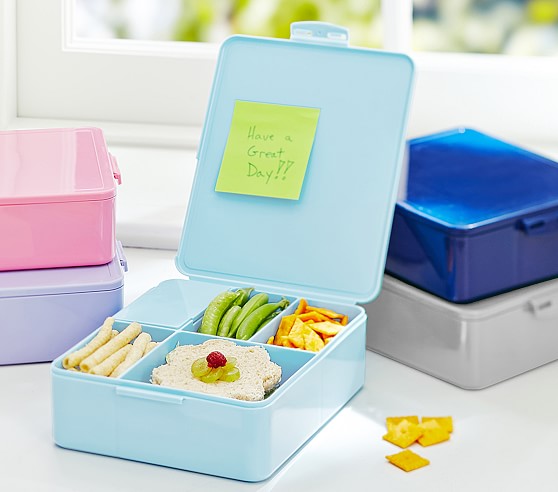 Bright Turquoise Blue Kids Party Food Box 