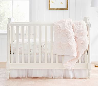 Pottery Barn Baby Crib Skirt Dust Ruffle New Milo Nursery Bedding 