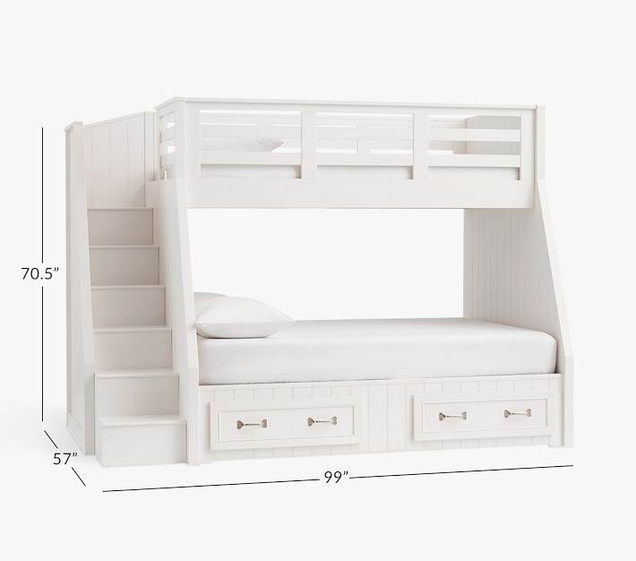 Belden TwinOverFull Stair Loft Bed For Kids Pottery Barn Kids