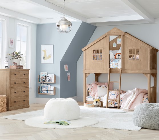 Tree House Twin-Over-Twin Kids Bunk Bed 