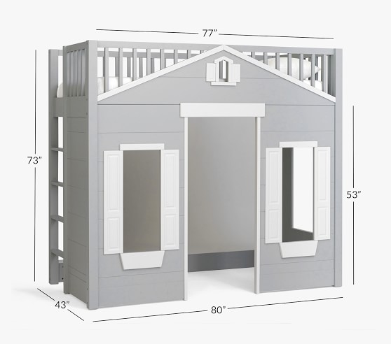 Playhouse Loft Bed For Kids | Pottery 