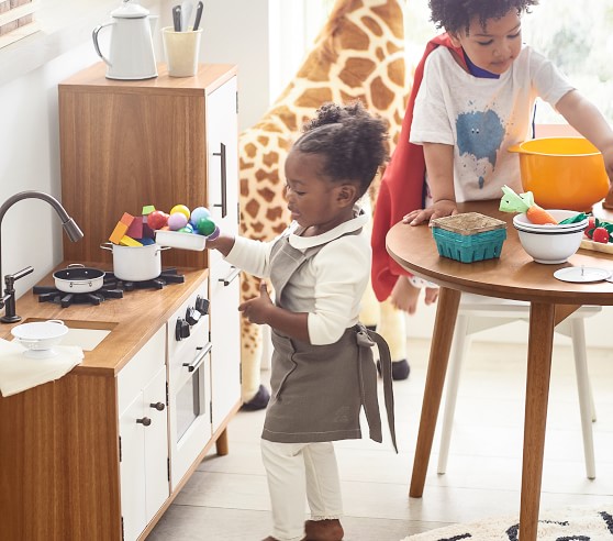 mid century play kitchen