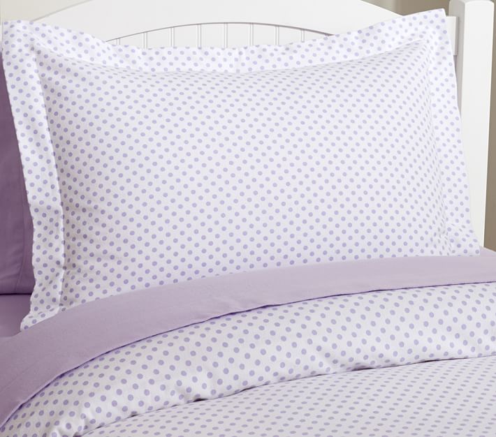 Mini Dot Flannel Duvet Cover & Shams Pottery Barn Kids