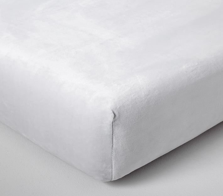 Luxe Chamois Crib Fitted Sheet | Pottery Barn Kids