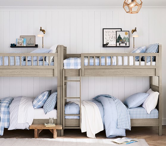 Camp Twin Over Kids Bunk Bed, Twin Bunk Bed Designs