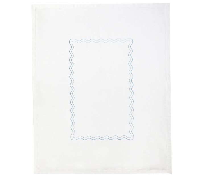 Embroidered Scalloped Organic Duvet Cover & Shams Pottery Barn Kids