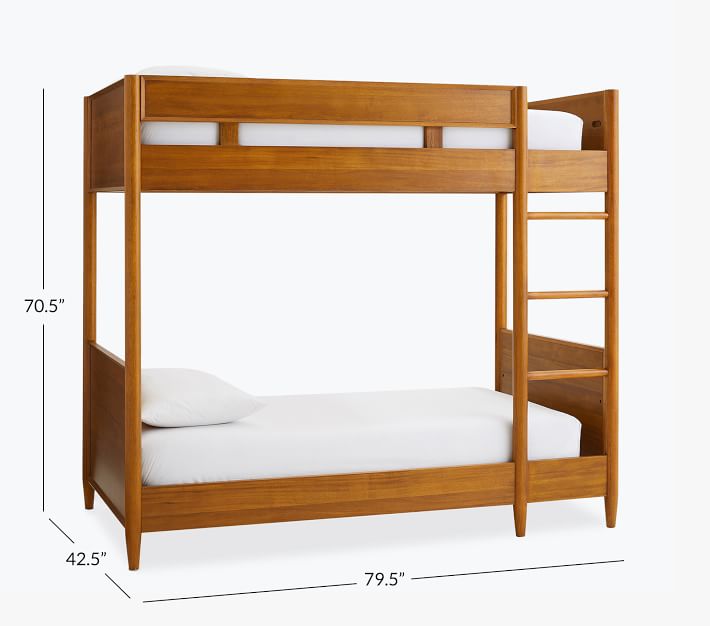 west elm x pbk MidCentury TwinoverTwin Bunk Bed Pottery Barn Kids