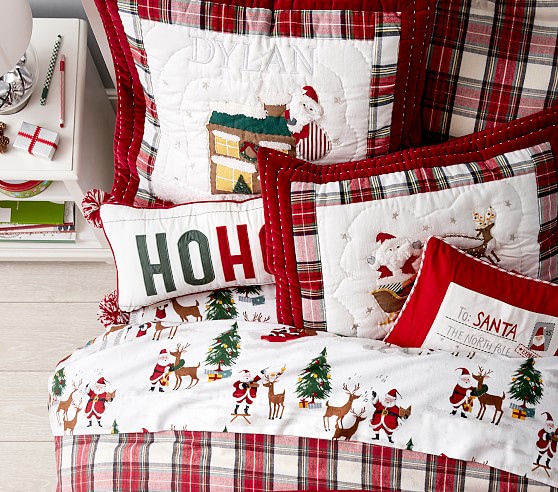 pottery barn christmas duvet