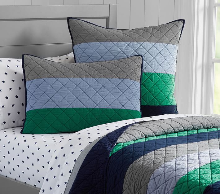 Block Stripe Kids' Comforter Set | Pottery Barn Kids