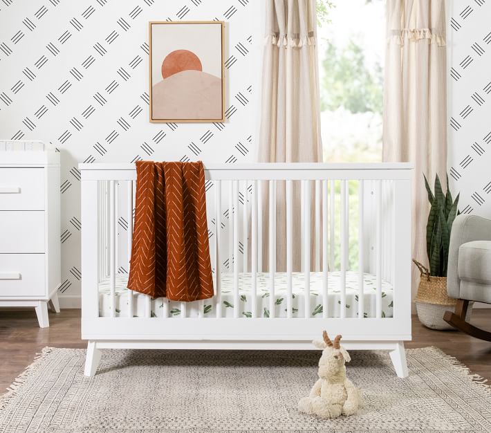 Babyletto Scoot 3 in 1 Convertible Crib & Conversion Kit Set Pottery